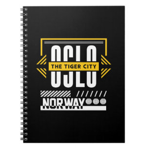 Oslo Norwegen - Die Tiger-Stadt Moderne urbane Typ Notizblock