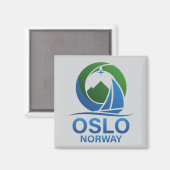 Oslo Norwegen Europa Magnet (Vorderseite/Rückseite)