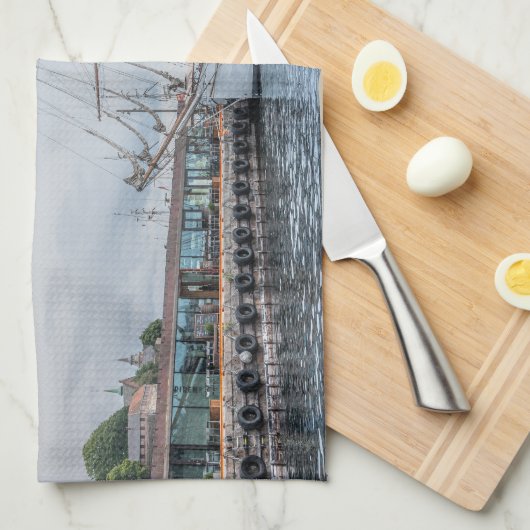 Oslo Norwegen Geschirrtuch (Viertel Falte)