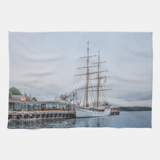 Oslo Norwegen Geschirrtuch (Horizontal)