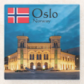 Oslo Norwegen Glasuntersetzer (Vorderseite)