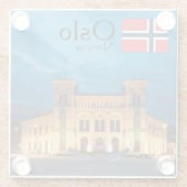 Oslo Norwegen Glasuntersetzer (Rückseite)