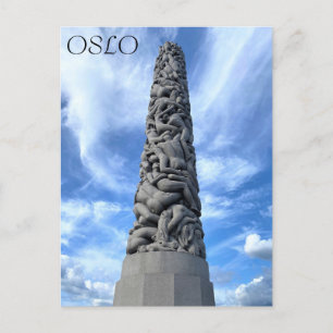 Oslo Norwegen Hauptstadt Stadt Vigeland Park Monol Postkarte