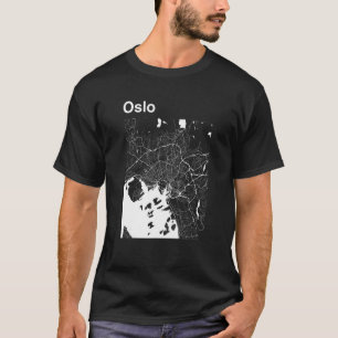 Oslo Norwegen Klassische Stadtplan-Grafik T-Shirt