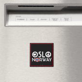 Oslo Norwegen Liebe Peace Magnet 4 (In Situ (Geschirrspüler))