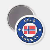 Oslo Norwegen Magnet (Vorderseite/Rückseite)