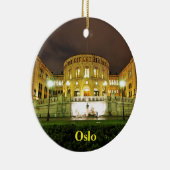 Oslo, Norwegen nachts Keramikornament (Rechts)