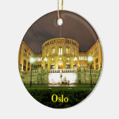 Oslo, Norwegen nachts Keramikornament (Links)