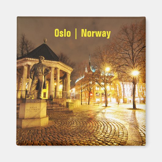Oslo, Norwegen nachts Magnet (Vorne)