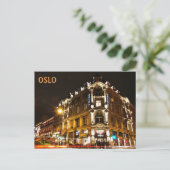 Oslo, Norwegen nachts Postkarte (Stehend Vorderseite)