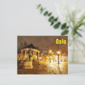 Oslo, Norwegen nachts Postkarte (Stehend Vorderseite)