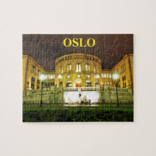 Oslo, Norwegen nachts Puzzle