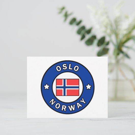 Oslo Norwegen Postkarte (Stehend Vorderseite)