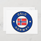 Oslo Norwegen Postkarte (Vorne/Hinten)