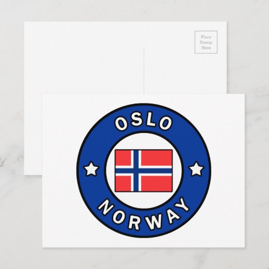Oslo Norwegen Postkarte (Vorne/Hinten)
