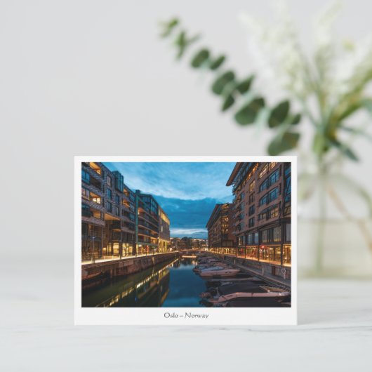 Oslo Norwegen Postkarte (Stehend Vorderseite)