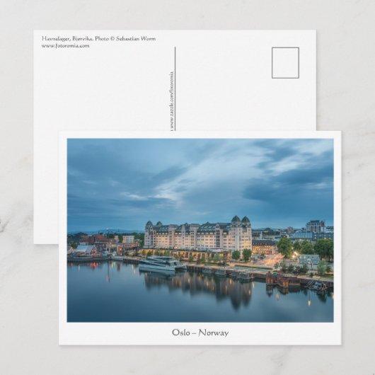 Oslo Norwegen Postkarte (Vorne/Hinten)