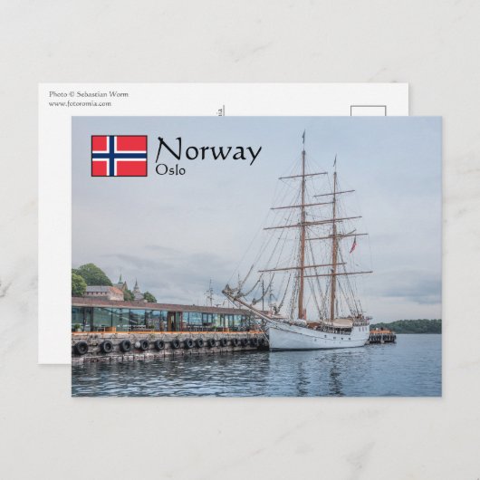 Oslo Norwegen Postkarte (Vorne/Hinten)