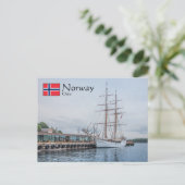 Oslo Norwegen Postkarte (Stehend Vorderseite)