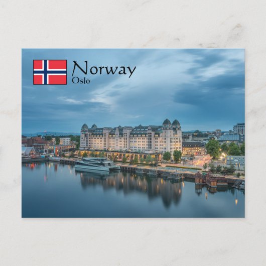 Oslo Norwegen Postkarte (Vorderseite)