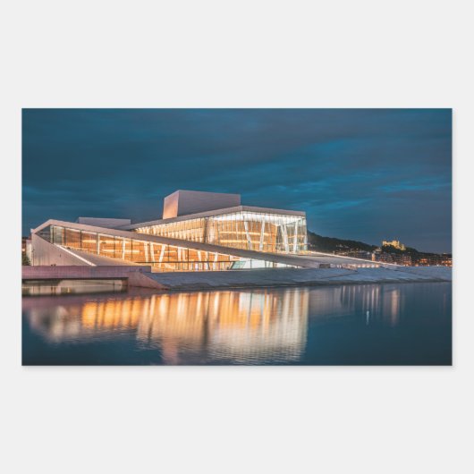 Oslo Norwegen Rechteckiger Aufkleber (Vorderseite)