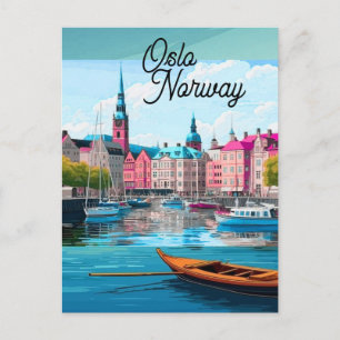 Oslo Norwegen Reise Postkarten Kunst, Oslo Postkar