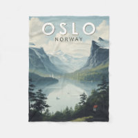 Oslo Norwegen Reisen Art Vintag