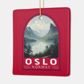 Oslo Norwegen Reisen Art Vintag Keramikornament (Links)
