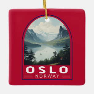Oslo Norwegen Reisen Art Vintag Keramikornament