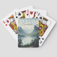 Oslo Norwegen Reisen Art Vintag Spielkarten