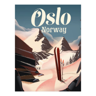 Oslo Norwegen Reiseplakat Fotodruck