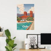 Oslo Norwegen Reiseplakat Poster (Heimbüro)