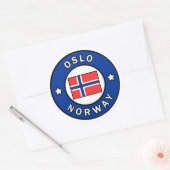 Oslo Norwegen Runder Aufkleber (Umschlag)
