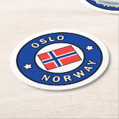 Oslo Norwegen Runder Pappuntersetzer (Angewinkelt)