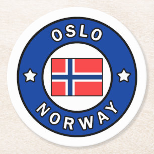 Oslo Norwegen Runder Pappuntersetzer