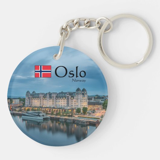 Oslo Norwegen Schlüsselanhänger (Rückseite)