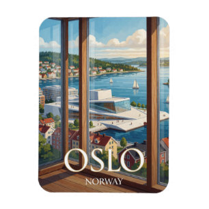 Oslo Norwegen Skandinavische Uferpromenade Reise Magnet