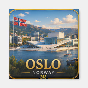 Oslo Norwegen Skandinavischer Stadtabenteuer 🗺️ Magnet