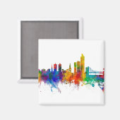 Oslo Norwegen Skyline Magnet (Vorderseite/Rückseite)