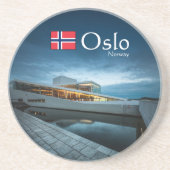 Oslo Norwegen Souvenir Getränkeuntersetzer (Vorne)