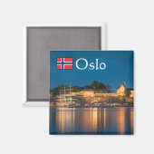 Oslo Norwegen Souvenir Magnet (Vorderseite/Rückseite)