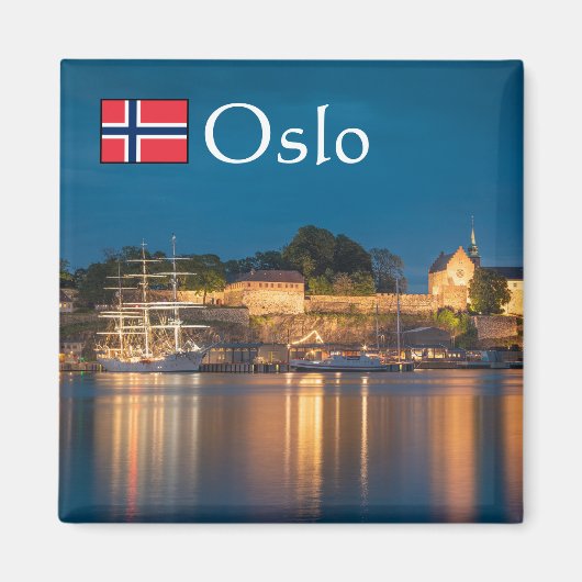 Oslo Norwegen Souvenir Magnet (Vorne)