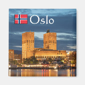 Oslo Norwegen Souvenir Magnet (Vorne)