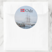 Oslo Norwegen Souvenir Runder Aufkleber (Tasche)