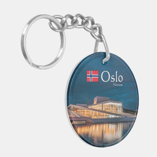 Oslo Norwegen Souvenir Schlüsselanhänger (Vorderseite links)