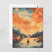 Oslo Norwegen Travel Postkarte (Vorne/Hinten)