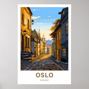 Oslo Norwegen Travel Print Poster