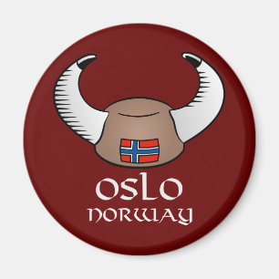 Oslo Norwegen Viking Hat Magnet