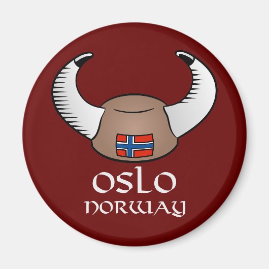 Oslo Norwegen Viking Hat Magnet (Vorne)