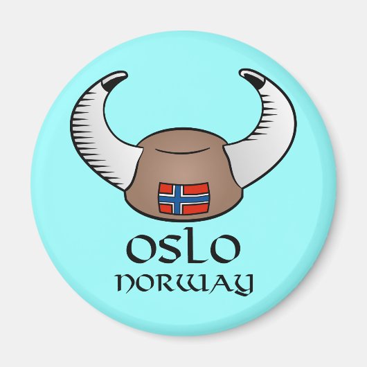 Oslo Norwegen Viking Hat Magnet (Vorne)